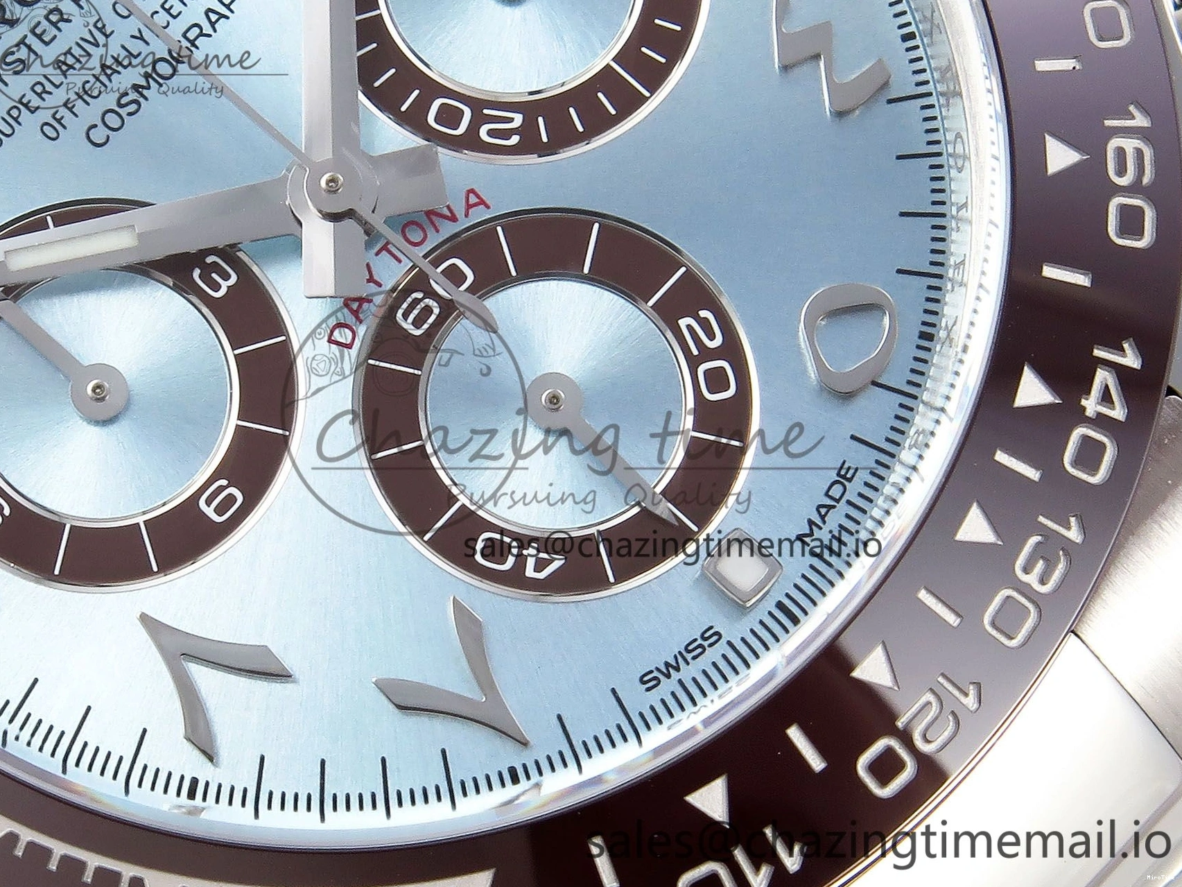 MiroTime 0216 Daytona 116506 Clean 1:1 Best Edition Ice Blue Dial Arabic Markers on SS Bracelet SA4130 V EasyCare 1344